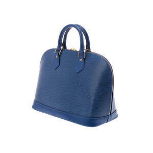 Louis Vuitton Blue Alma Handbag Leather Epi